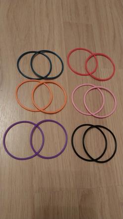 Farebne silikonove naramky (infinity naramok), 