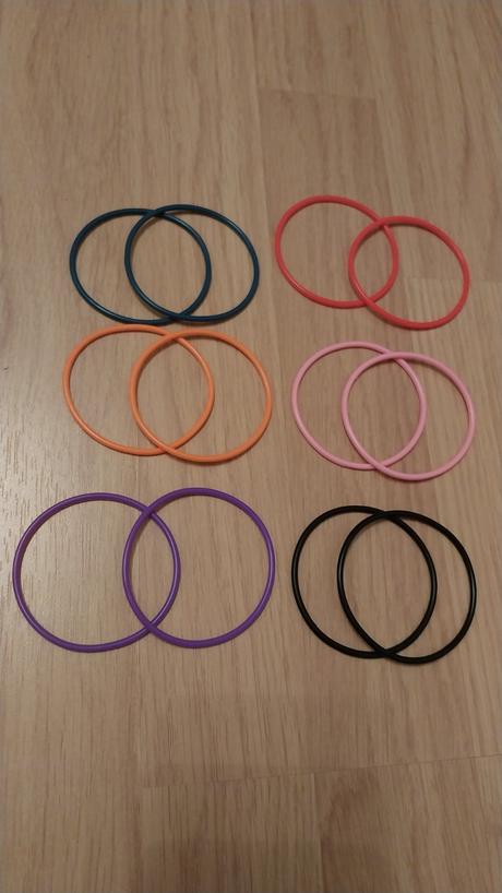 Farebne silikonove naramky (infinity naramok), 