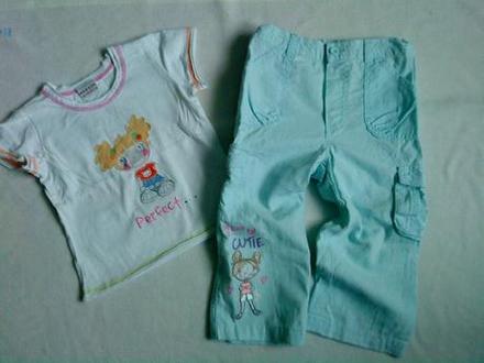 Tričko a nohavice s dievčatkom, 92