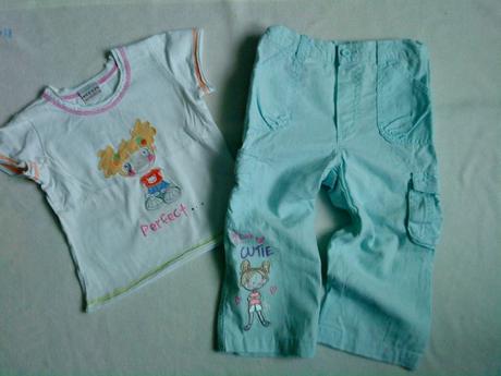 Tričko a nohavice s dievčatkom, 92