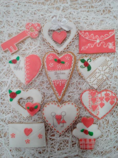 Medovníky  na valentína svadby, 