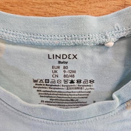 Lindex modré body s dlhým rukávom 80, lindex,80