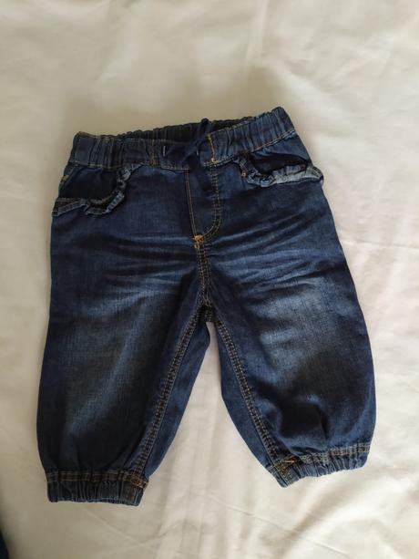 Riflové nohavice, h&m,68