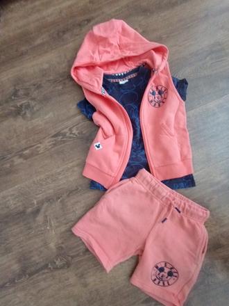 Letná súprava + vesta mickey mouse, disney,110