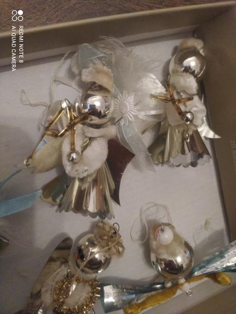 Retro ozdoby na stromcek anjelik,