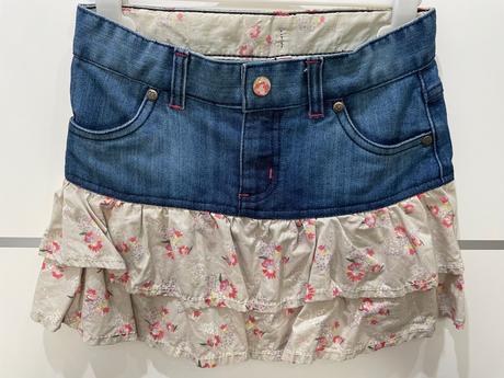 Riflová suknička s volánom, dopodopo,122