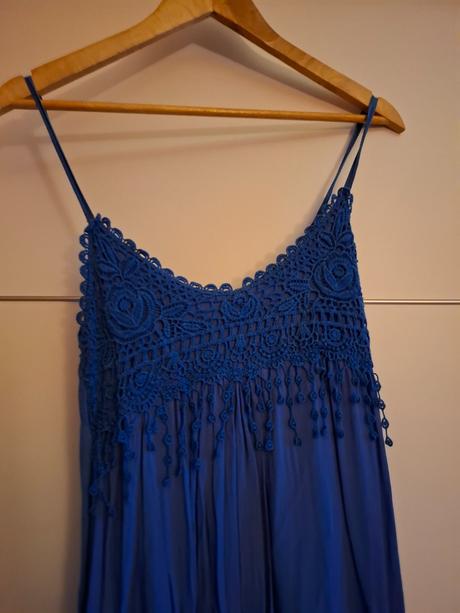 Dámske letné šaty kráľovsky modré,