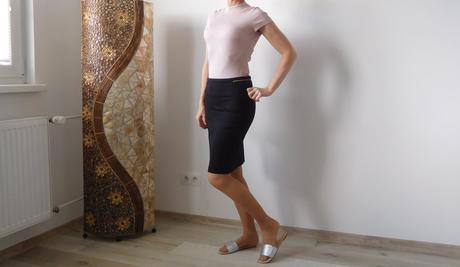 H&m-suknička elegantná so zipsami 38v, pružná, h&m,38
