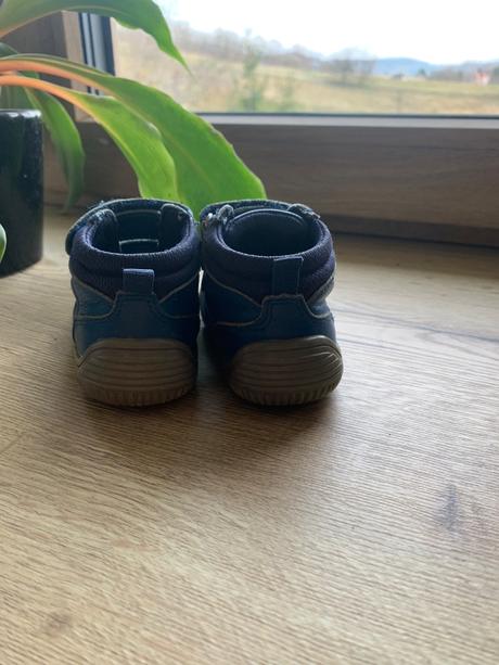 Detské barefoot modré kožené topánky tendo marine, protetika,19