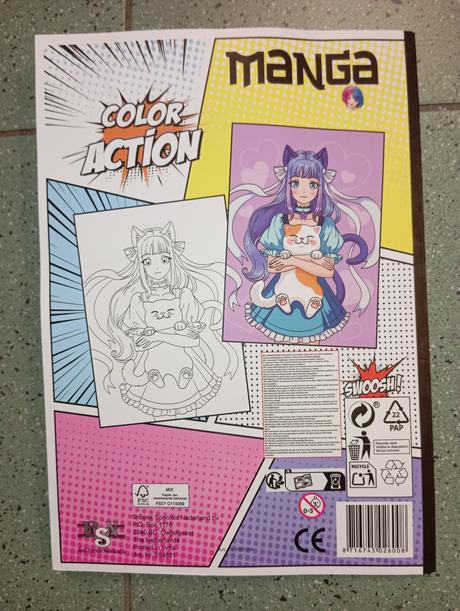 Manga omaľovánka color action, 