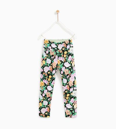 Nové nenosené legíny kvetinkové, zara,116