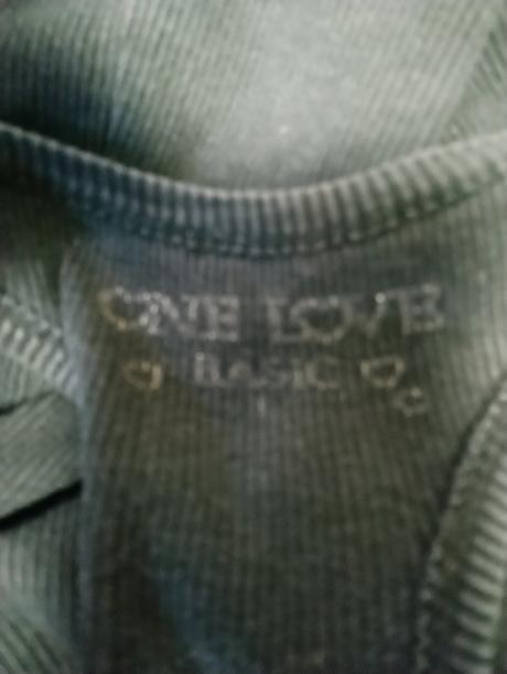 Dámsky čierny bavlnený top, one love basic, s