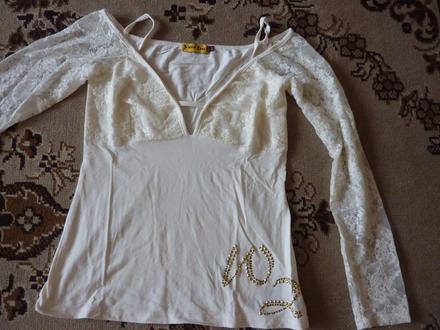 Elegantne cipkovane tricko, 38
