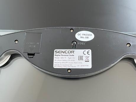 Sencor sklenená priehľadná osobná váha sbs111, 