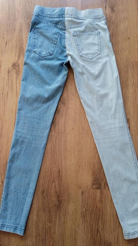 Štýlové dvojfarebné džegínsy, h&m,152