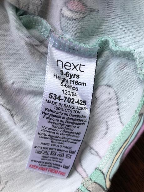 Tričko unicorn zn. next na 5-6 rokov, next,116