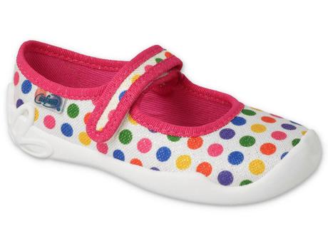 Dievčenské papuče blanka s bodkami 23221105, befado,25 - 30