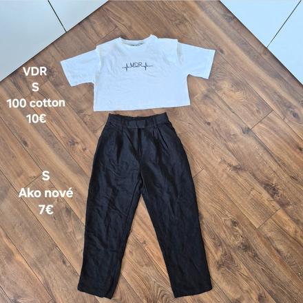 Nohavice skrátené italy a tričko crop top cdr, s