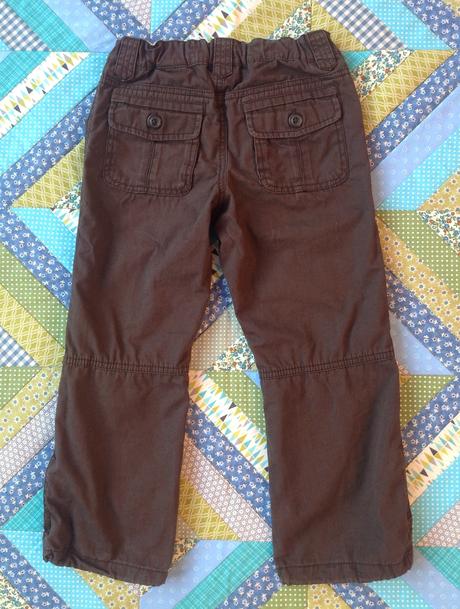 Hnedé bavlnené nohavice, h&m,110