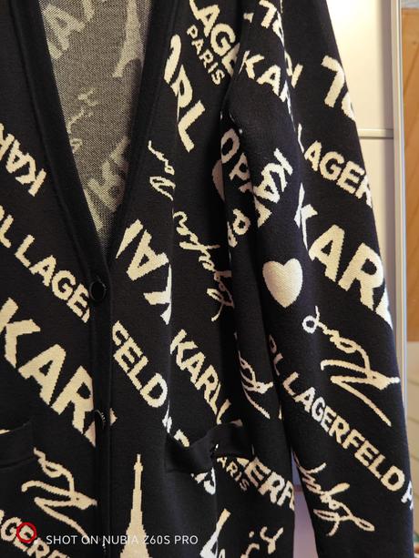 Karl lagerfeld originál luxusný kardigan/sako, l