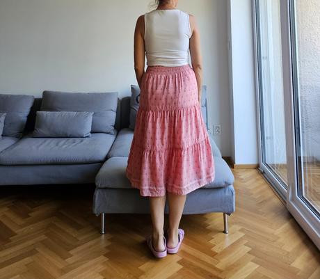 Midi sukňa bavlnená s podšívkou 170 xs s, c&a,s