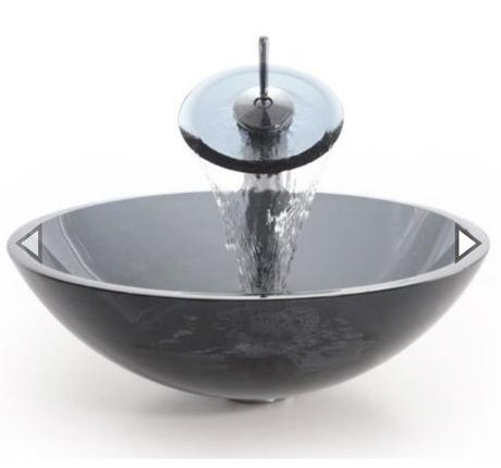 2 ks umývadlo zo skla plus batérie a montážne krúž,