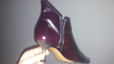 Spoločenské polčižmičky elegantné baklažánové, baťa,37