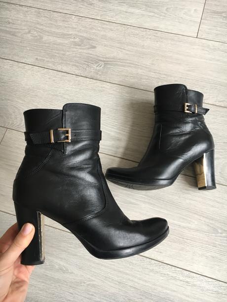 Čierne koženné topánky ccc, 38