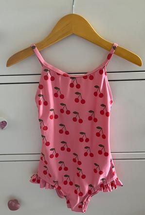 Ružové čerešňové plavky, h&m, 110/116, h&m,110
