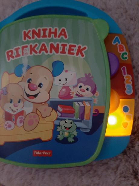 Riekanky fisher price, kocka infantino, knižka, 