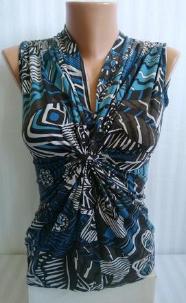 Dámsky elastický top s farebným vzorom, coveri, xs