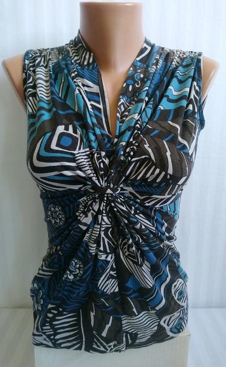 Dámsky elastický top s farebným vzorom, coveri, xs