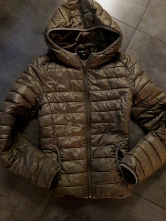 Prechodna bunda olivova, fishbone,xs