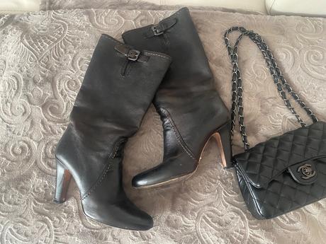 Prada luxusné čižmy original . koža 38, prada,38