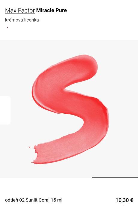 Krémová lícenka max factor, 