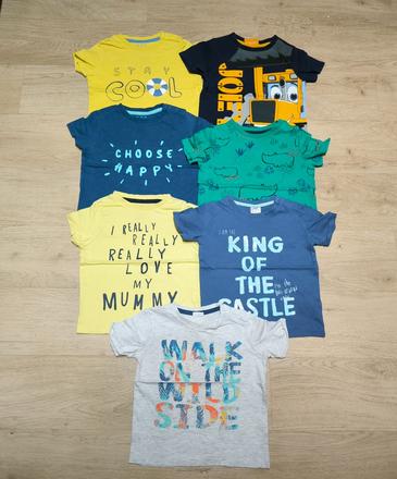 Krátke tričká 7ks, f&f,86