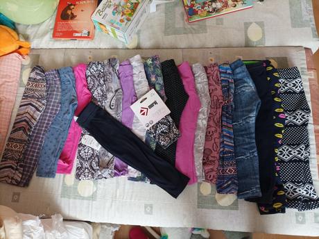 Leginy 20 kusov v. 92/98/104 z toho 2ks nove, 98