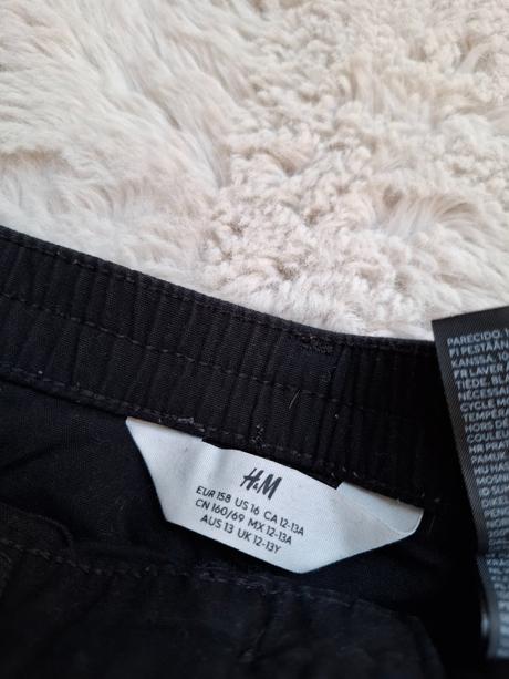 Čierne nohavice, h&m,158