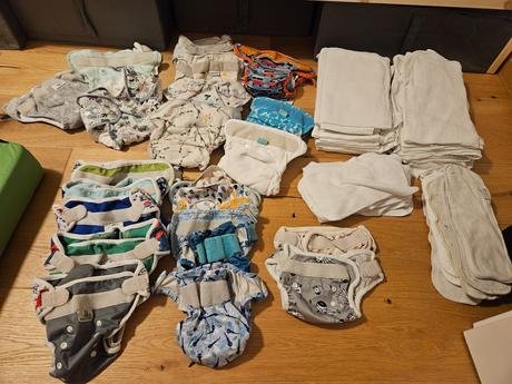 Latkove plienky s kyblom na plienky, bamboolik,7 kg - 18 kg