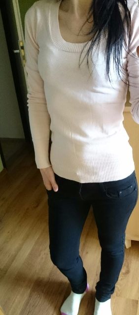 Bledoružový sveter, kenvelo,s