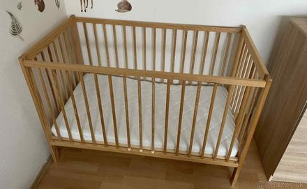 Postieľka 120x60 s matracom, šírka (cm): 60,dĺžka (cm): 120