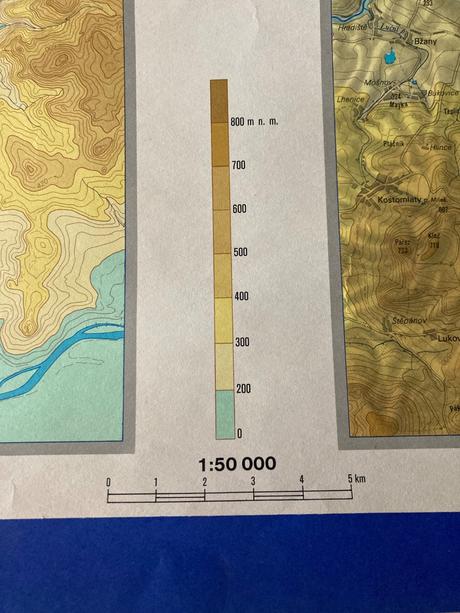 Znázornenie terénu a polohopisu na mape (1983),
