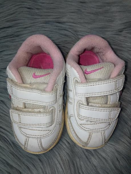 Dievčenské bielo-ružové botasky nike, veľk.19, nike,19