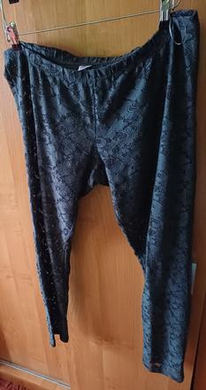 Damske šedé čipkovane leginy xxl, xxl
