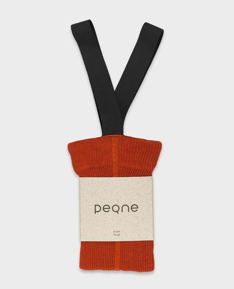 Peqne - pančuchy na traky tehlová červená, 56 / 62 / 68 / 74 / 80