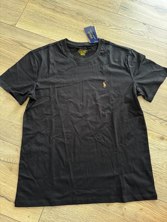 Tričko ralph lauren čierne basic m, ralph lauren,m