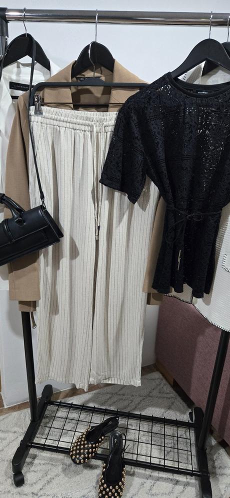 Ľanové nohavice zara, zara,l
