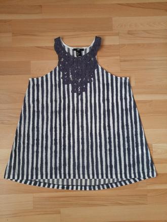 Top s čipkou, h&m,m