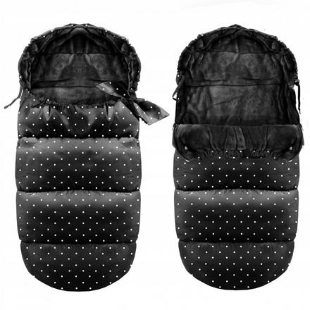 Luxusný fusak 4v1 ice baby 90x50cm - čierný s bodk, 