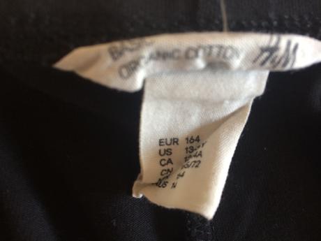 H&m čierne legíny vel.164, h&m,164